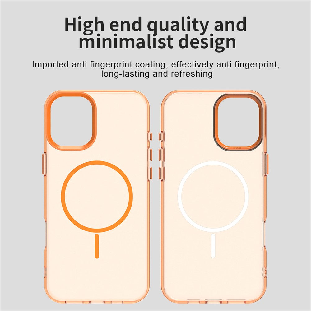 For iPhone 16 Magnetic Case PC + TPU + PET Air Cushion Shockproof Phone Cover