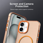 For iPhone 16 Magnetic Case PC + TPU + PET Air Cushion Shockproof Phone Cover