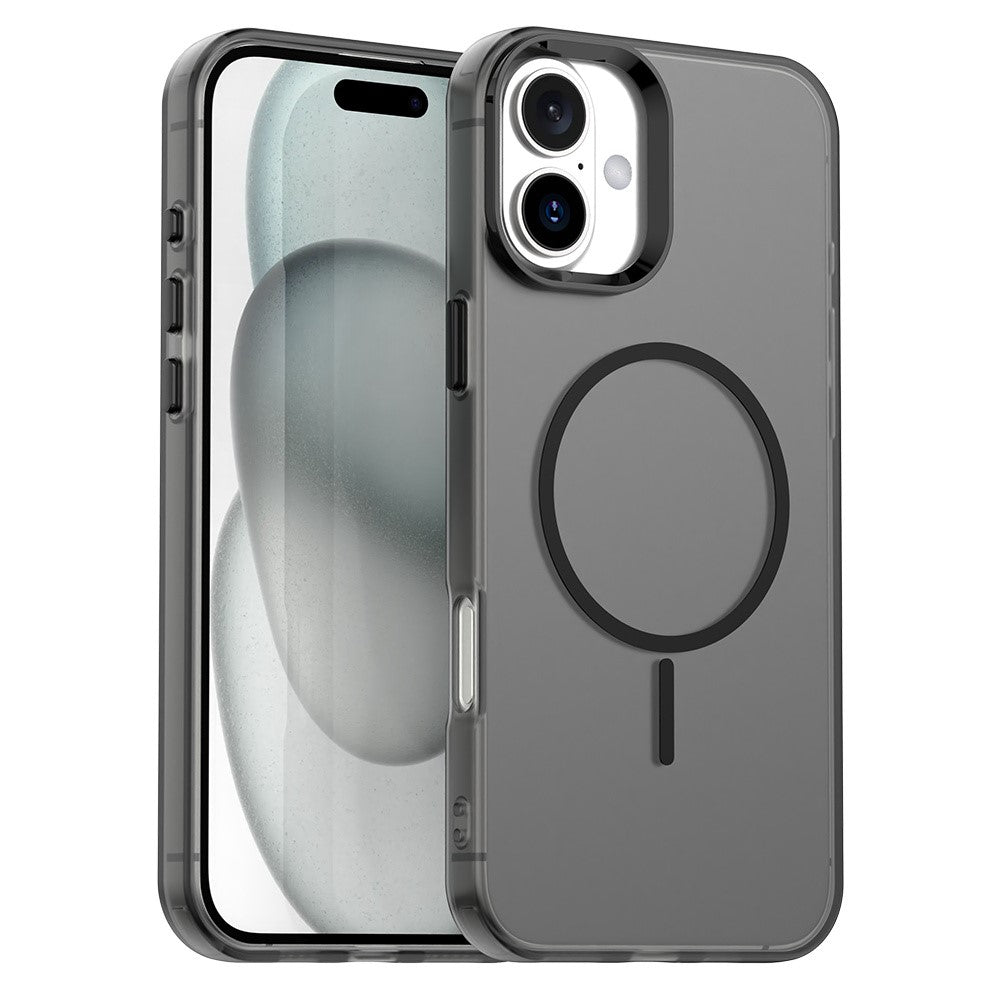 Til iPhone 16 Plus Magnetisk Cover PC + TPU + PET Air Cushion Stødsikkert Telefoncover