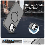 Til iPhone 16 Plus Magnetisk Cover PC + TPU + PET Air Cushion Stødsikkert Telefoncover