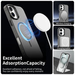 Til iPhone 16 Plus Magnetisk Cover PC + TPU + PET Air Cushion Stødsikkert Telefoncover