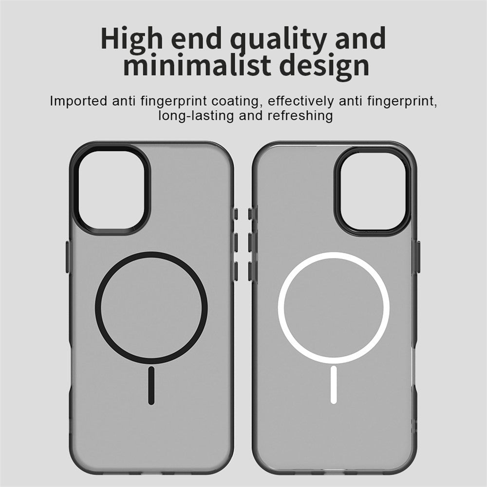 Til iPhone 16 Plus Magnetisk Cover PC + TPU + PET Air Cushion Stødsikkert Telefoncover