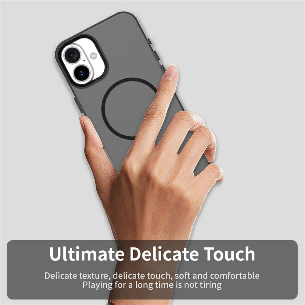 Til iPhone 16 Plus Magnetisk Cover PC + TPU + PET Air Cushion Stødsikkert Telefoncover