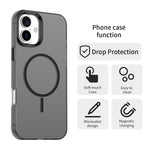 Til iPhone 16 Plus Magnetisk Cover PC + TPU + PET Air Cushion Stødsikkert Telefoncover