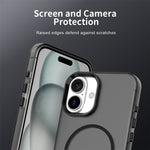 Til iPhone 16 Plus Magnetisk Cover PC + TPU + PET Air Cushion Stødsikkert Telefoncover