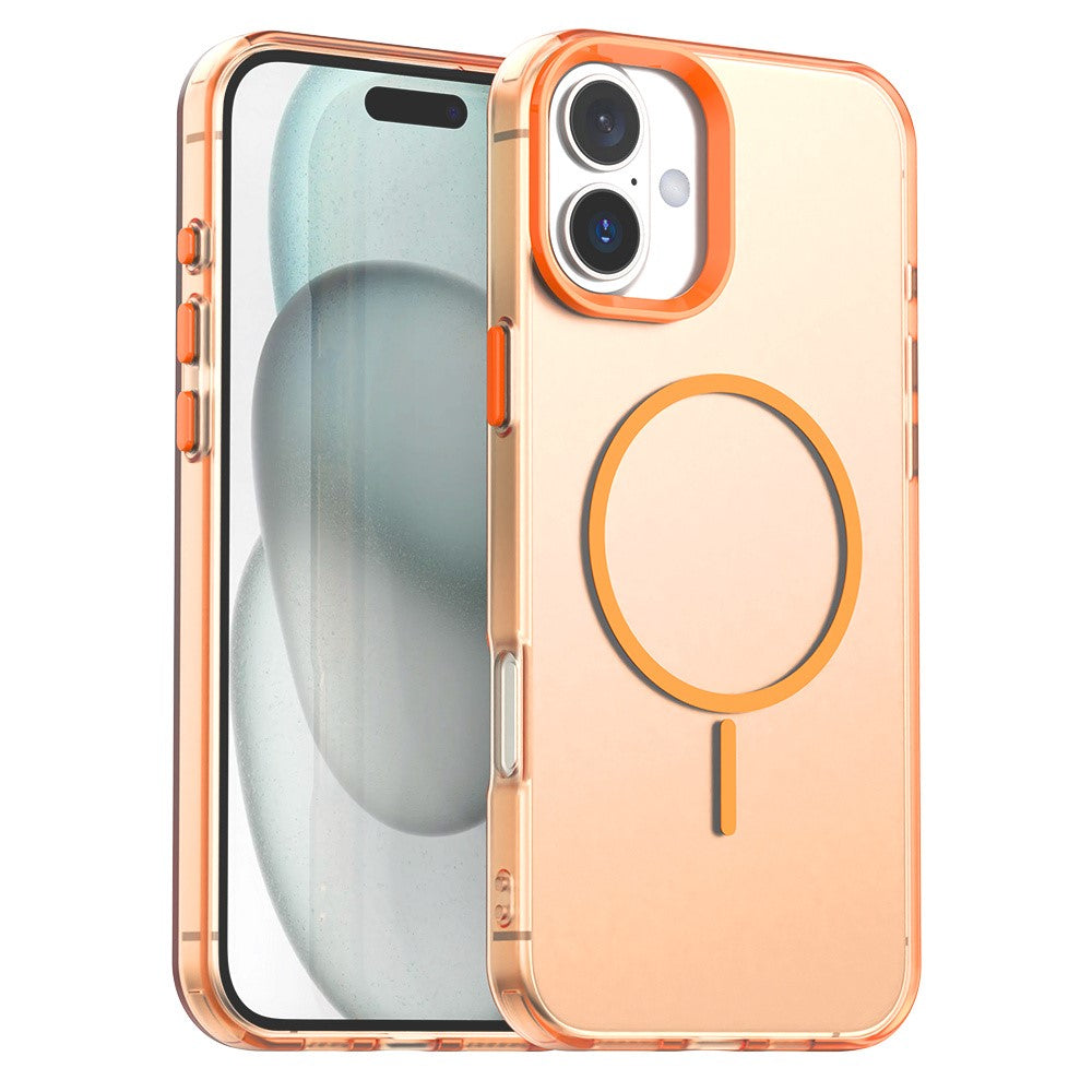 Til iPhone 16 Plus Magnetisk Cover PC + TPU + PET Air Cushion Stødsikkert Telefoncover