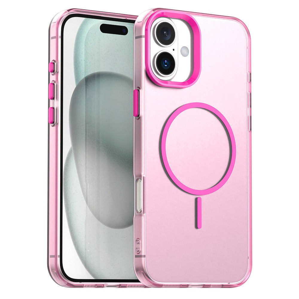 Til iPhone 16 Plus Magnetisk Cover PC + TPU + PET Air Cushion Stødsikkert Telefoncover