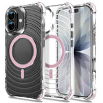 Til iPhone 16 Magnetisk Cover Airbag Hjørne Stødsikkert Ripple TPU Telefoncover