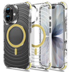 Til iPhone 16 Magnetisk Cover Airbag Hjørne Stødsikkert Ripple TPU Telefoncover