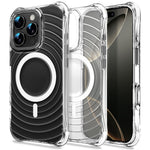Til iPhone 16 Pro Magnetisk Cover Airbag Hjørne Stødsikkert Ripple TPU Telefoncover