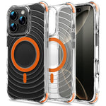 Til iPhone 16 Pro Magnetisk Cover Airbag Hjørne Stødsikkert Ripple TPU Telefoncover