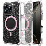 Til iPhone 16 Pro Max Magnetisk Cover med Airbag Hjørner Stødsikkert Ripple TPU Telefoncover