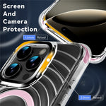 Til iPhone 16 Pro Max Magnetisk Cover med Airbag Hjørner Stødsikkert Ripple TPU Telefoncover