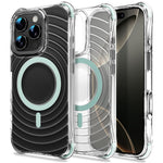 Til iPhone 16 Pro Max Magnetisk Cover med Airbag Hjørner Stødsikkert Ripple TPU Telefoncover