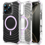 Til iPhone 16 Pro Max Magnetisk Cover med Airbag Hjørner Stødsikkert Ripple TPU Telefoncover