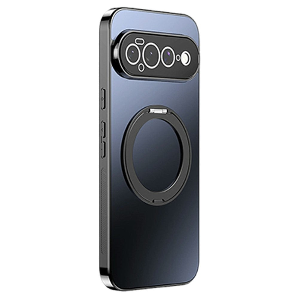 Til Google Pixel 11 Cover Magnetisk Roterende Støtteben TPU Telefoncover med Fuld Linsebeskyttelse