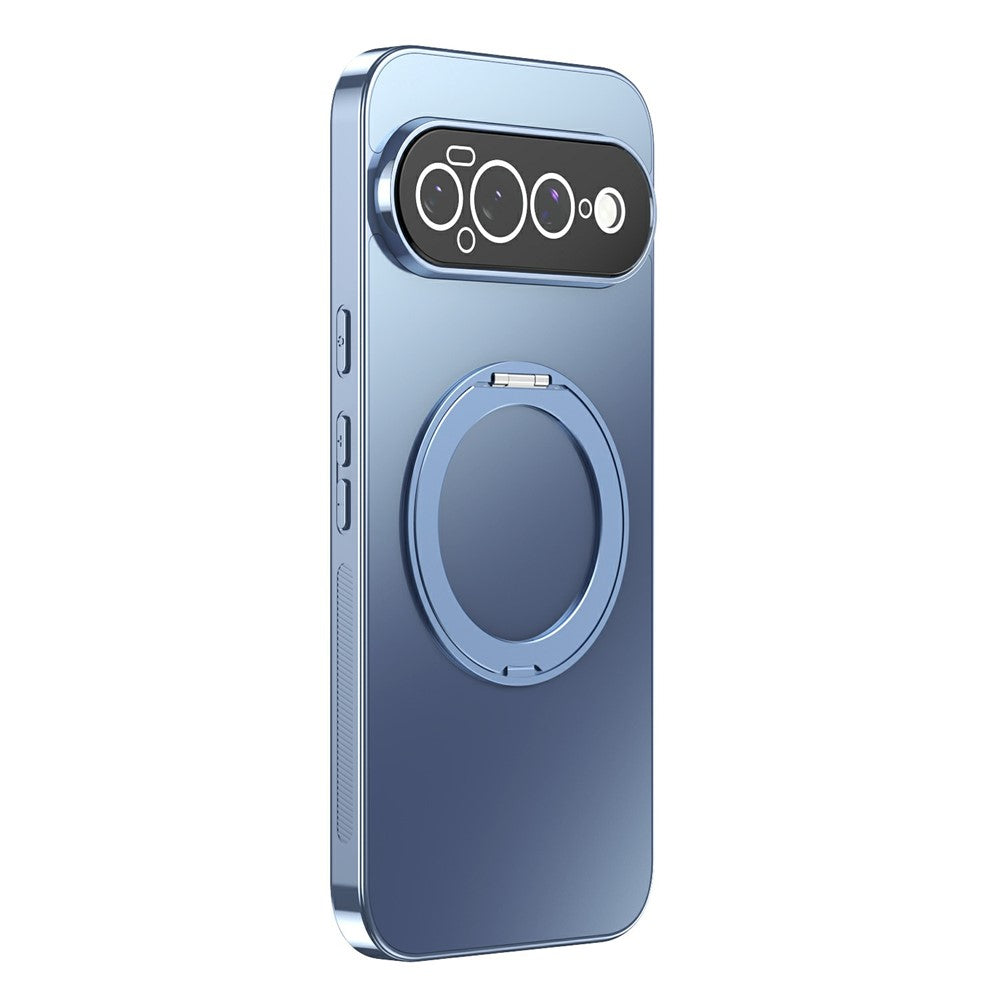 For Google Pixel 11 Pro Case Magnetic Rotating Kickstand TPU Phone Cover with Full Lens Protection