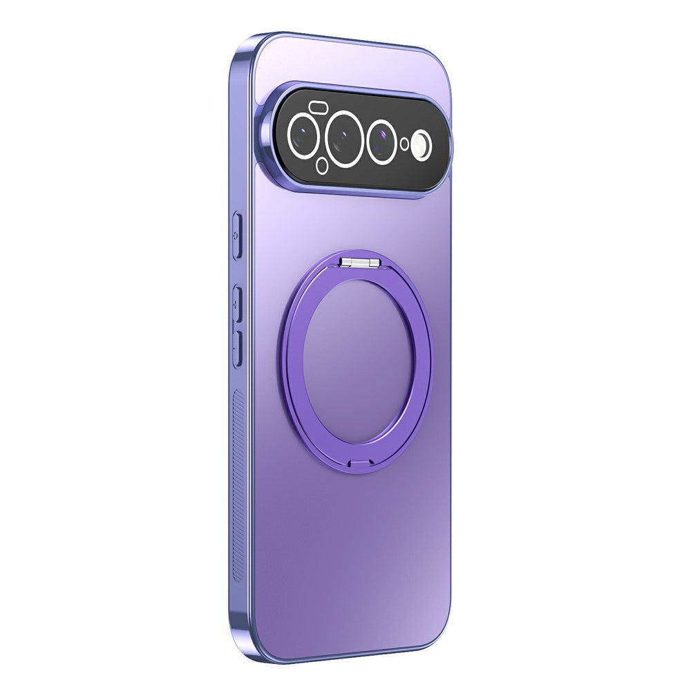 For Google Pixel 11 Pro Case Magnetic Rotating Kickstand TPU Phone Cover with Full Lens Protection