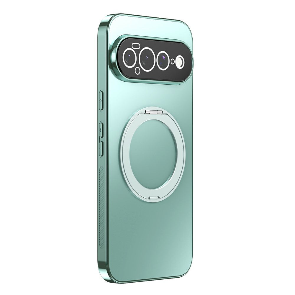 For Google Pixel 11 Pro Case Magnetic Rotating Kickstand TPU Phone Cover with Full Lens Protection
