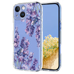 For iPhone 14 Plus Case Butterfly Floral Pattern Printing TPU Phone Back Cover