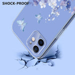 For iPhone 13 mini Case Butterfly Floral Pattern Printing TPU Phone Back Cover