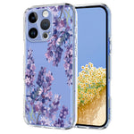 For iPhone 13 Pro Case Butterfly Floral Pattern Printing TPU Phone Back Cover