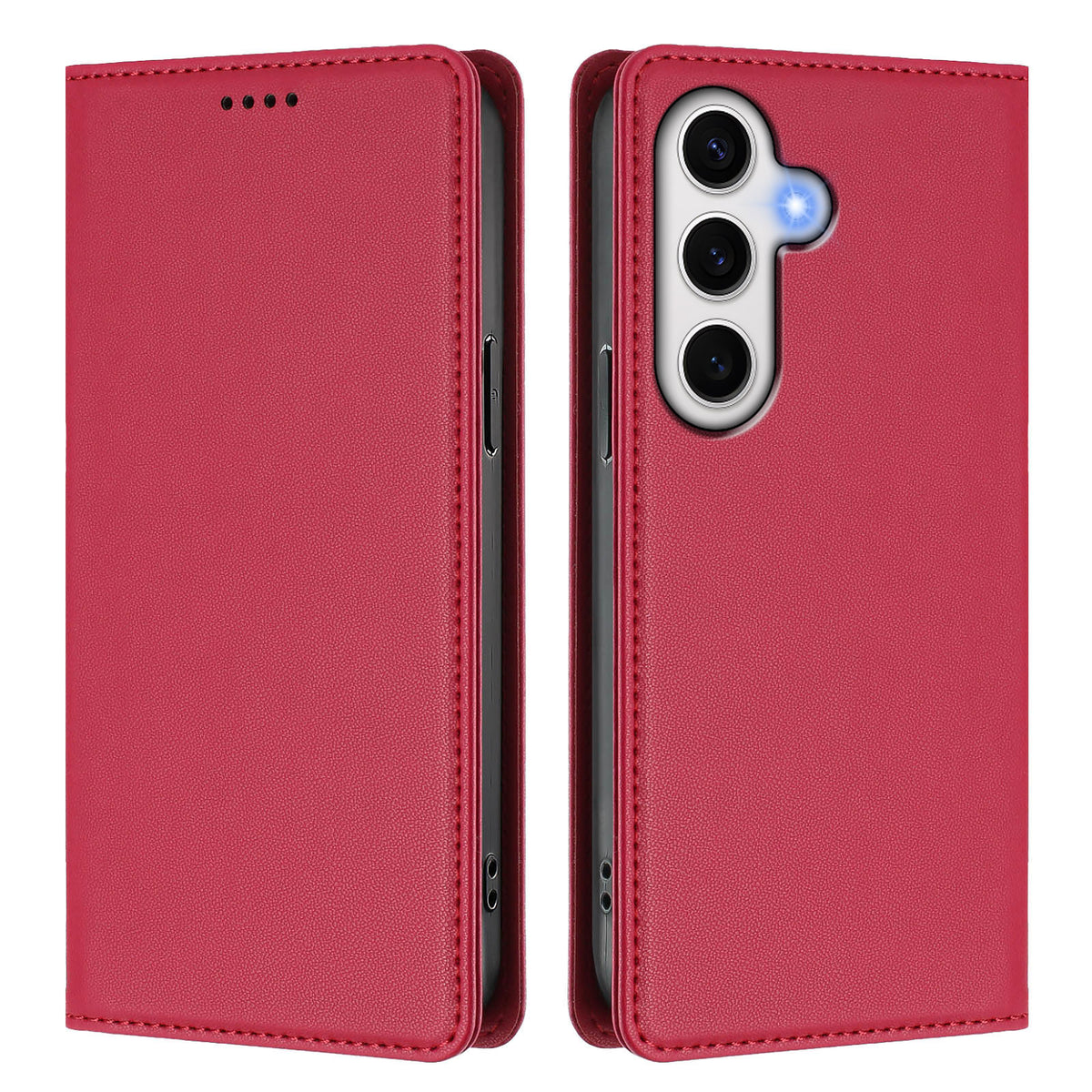 For Samsung Galaxy S24 FE Leather Wallet Case Magnetic Closure RFID Blocking Phone Cover