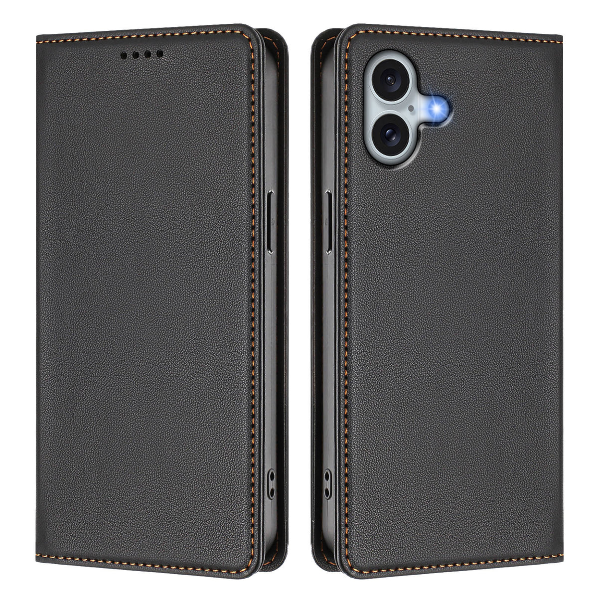 Til iPhone 16 Plus Læderpungcover Magnetisk Lukning RFID-blokerende Telefoncover