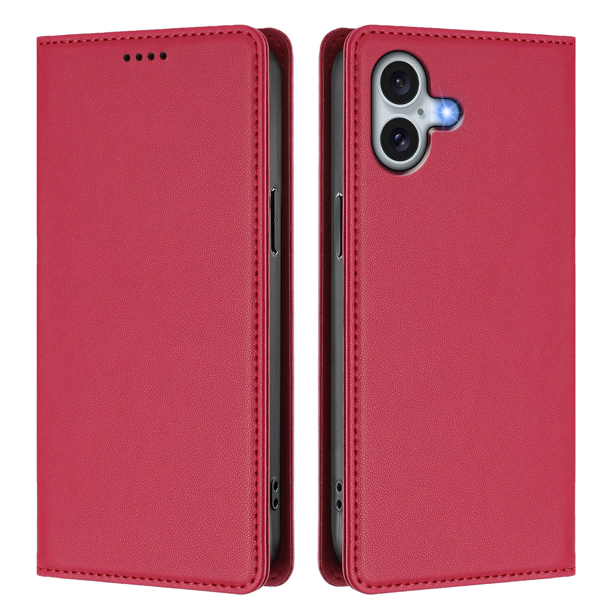Til iPhone 16 Plus Læderpungcover Magnetisk Lukning RFID-blokerende Telefoncover