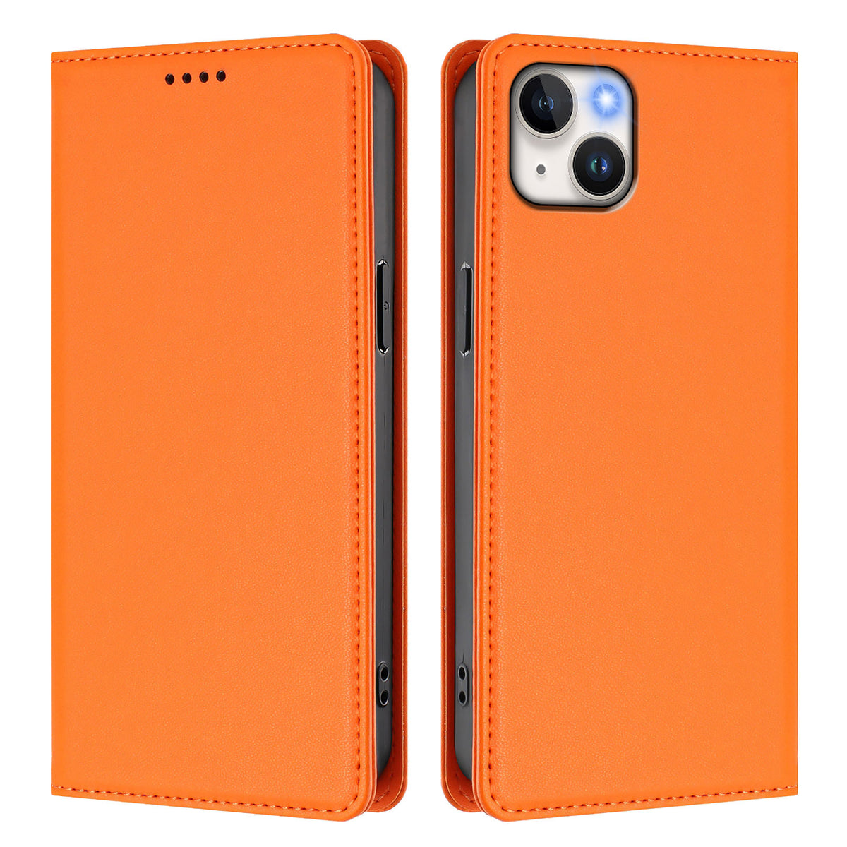 For iPhone 15 Plus Leather Wallet Case Magnetic Closure RFID Blocking Phone Cover