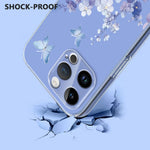 For iPhone 14 Pro Max Case Butterfly Floral Pattern Printing TPU Phone Back Cover