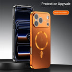 For iPhone 17 Pro Max Magnetic Case Full Lens Coverage Electroplated TPU Shockproof Phone Cover