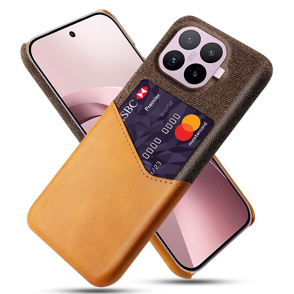 For Xiaomi 17T Case PU Leather Cloth Texture Hard PC Phone Cover with Card Holder
