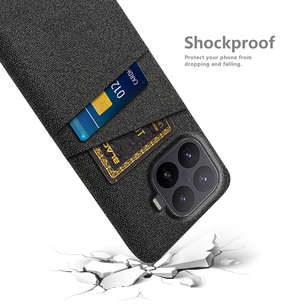 For Xiaomi 17T Pro Case Cloth + Hard PC Phone Cover with Dual Card Slots