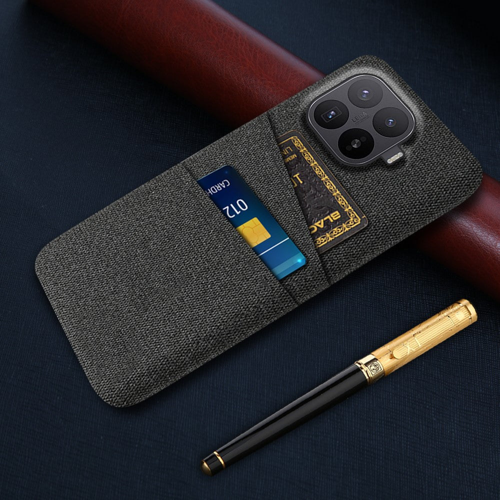 For Xiaomi 17T Pro Case Cloth + Hard PC Phone Cover with Dual Card Slots