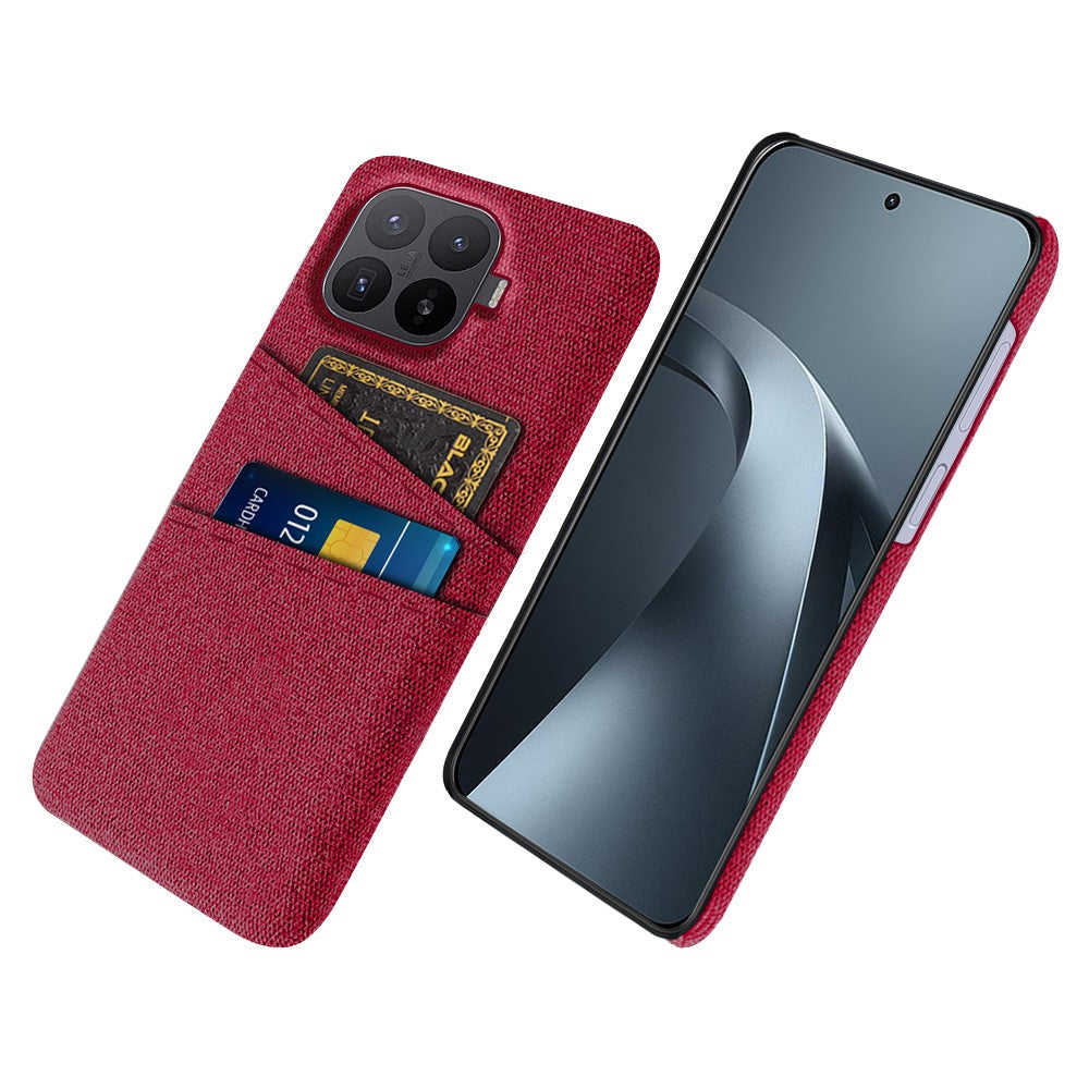 For Xiaomi 17T Pro Case Cloth + Hard PC Phone Cover with Dual Card Slots