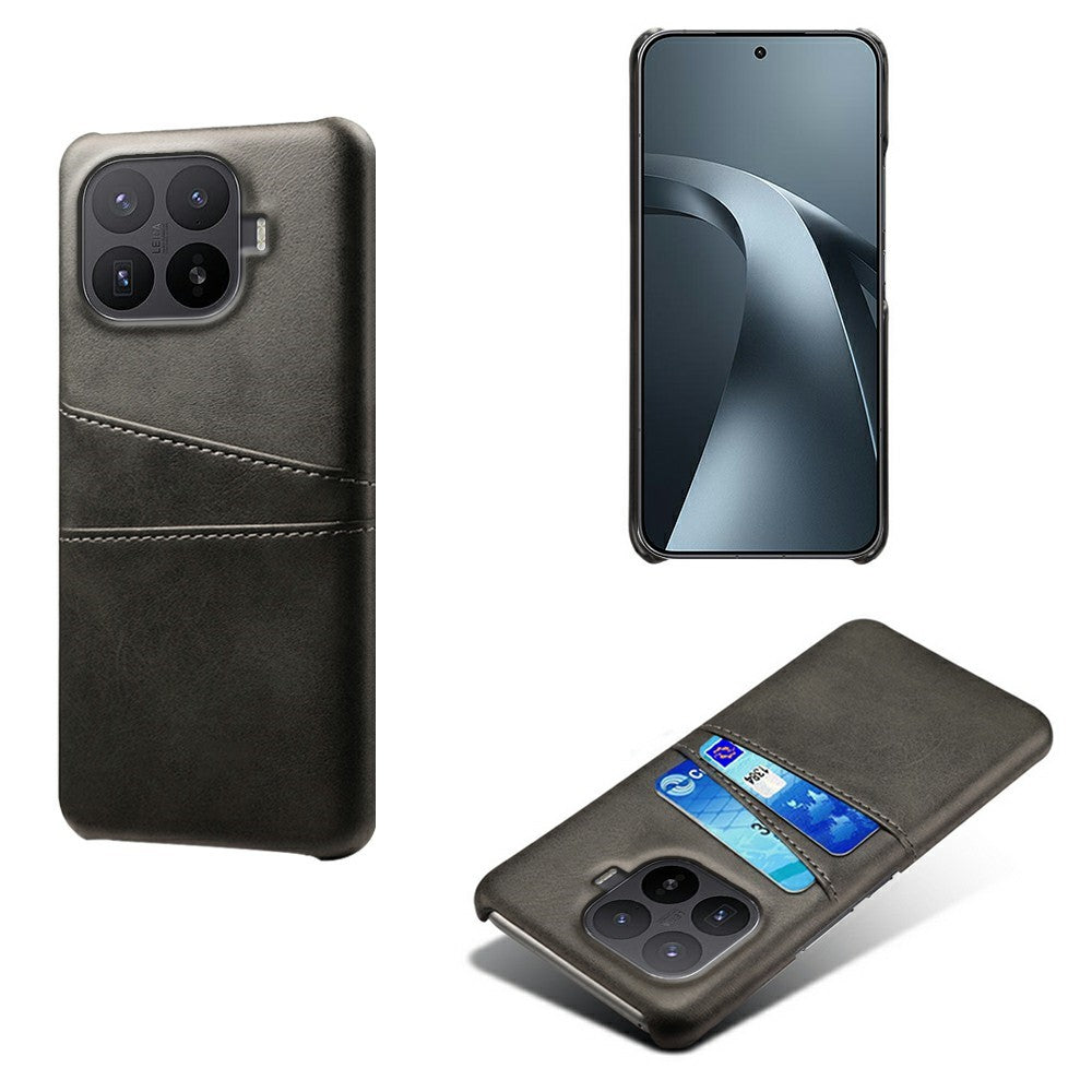 For Xiaomi 17T Pro Case Dual Card Slots PU Leather + Hard PC Phone Cover