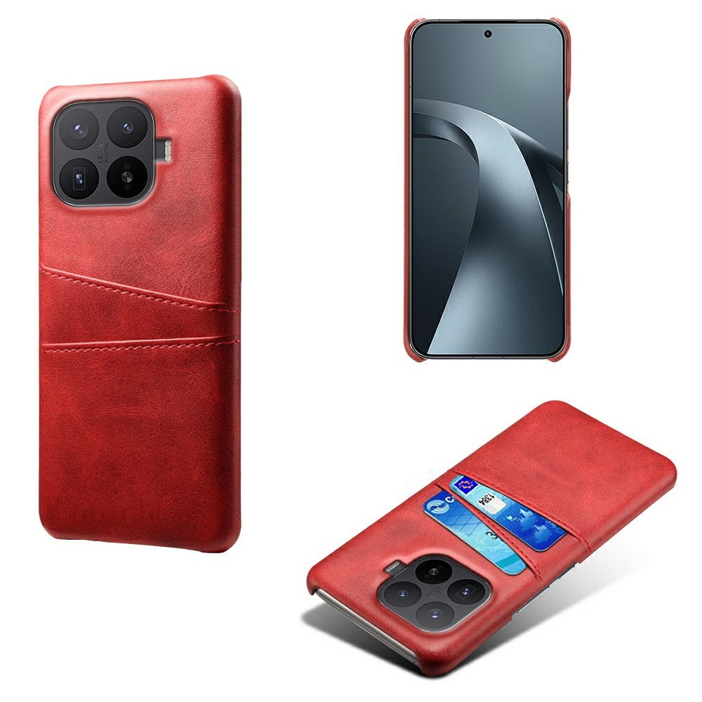 For Xiaomi 17T Pro Case Dual Card Slots PU Leather + Hard PC Phone Cover