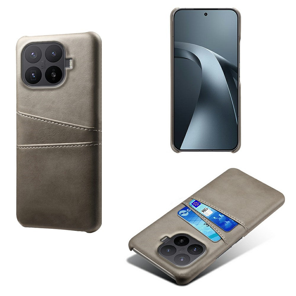 For Xiaomi 17T Pro Case Dual Card Slots PU Leather + Hard PC Phone Cover