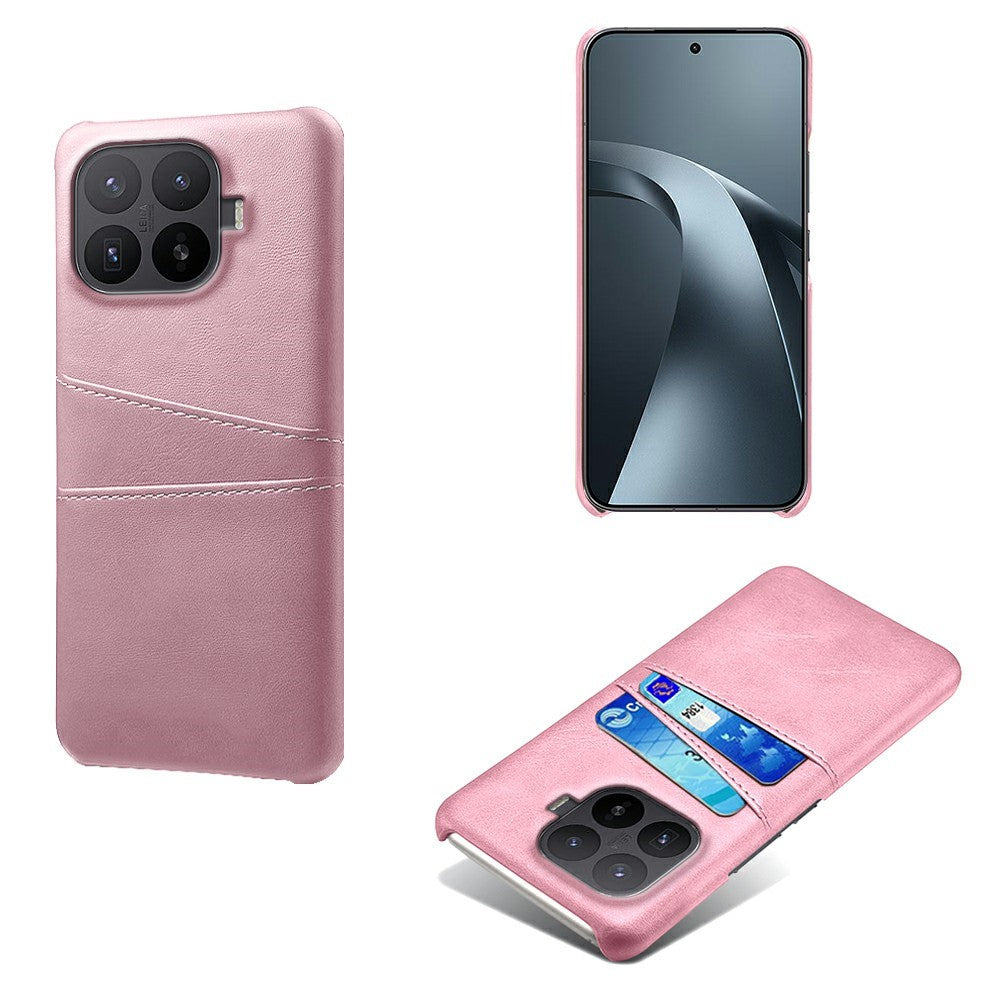 For Xiaomi 17T Pro Case Dual Card Slots PU Leather + Hard PC Phone Cover