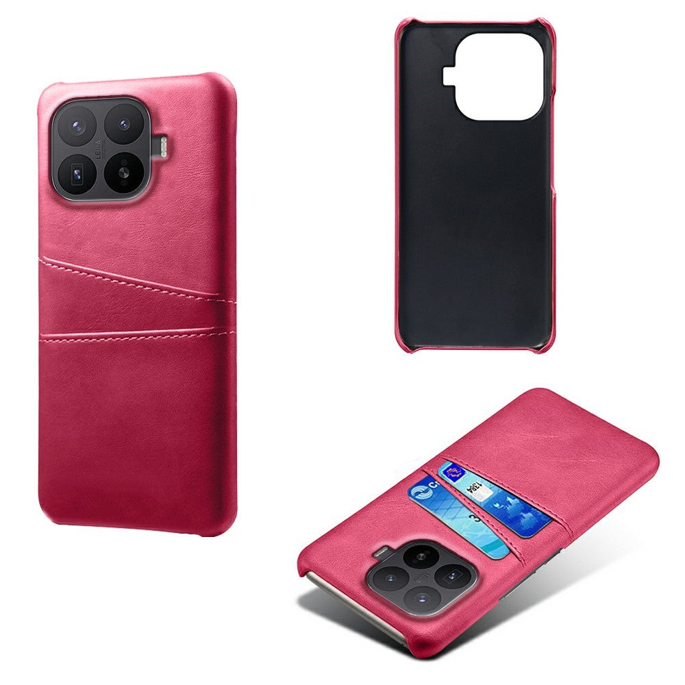 For Xiaomi 17T Pro Case Dual Card Slots PU Leather + Hard PC Phone Cover