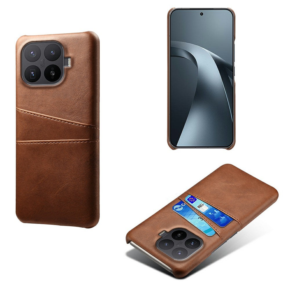 For Xiaomi 17T Pro Case Dual Card Slots PU Leather + Hard PC Phone Cover