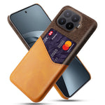 For Xiaomi 17T Pro Case PU Leather Cloth Texture Hard PC Phone Cover with Card Holder
