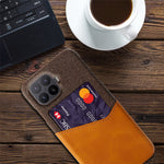 For Xiaomi 17T Pro Case PU Leather Cloth Texture Hard PC Phone Cover with Card Holder