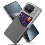 For Xiaomi 17T Pro Case PU Leather Cloth Texture Hard PC Phone Cover with Card Holder