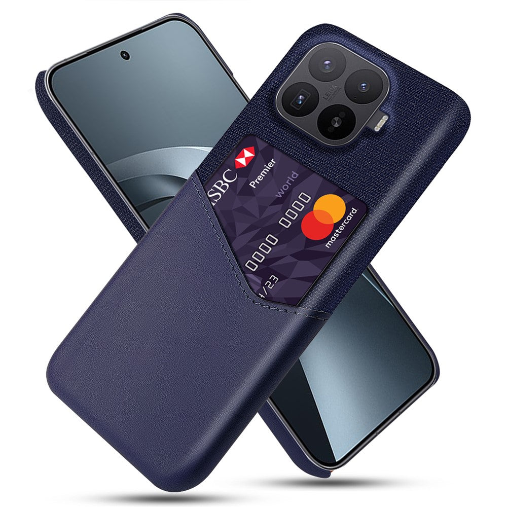 For Xiaomi 17T Pro Case PU Leather Cloth Texture Hard PC Phone Cover with Card Holder