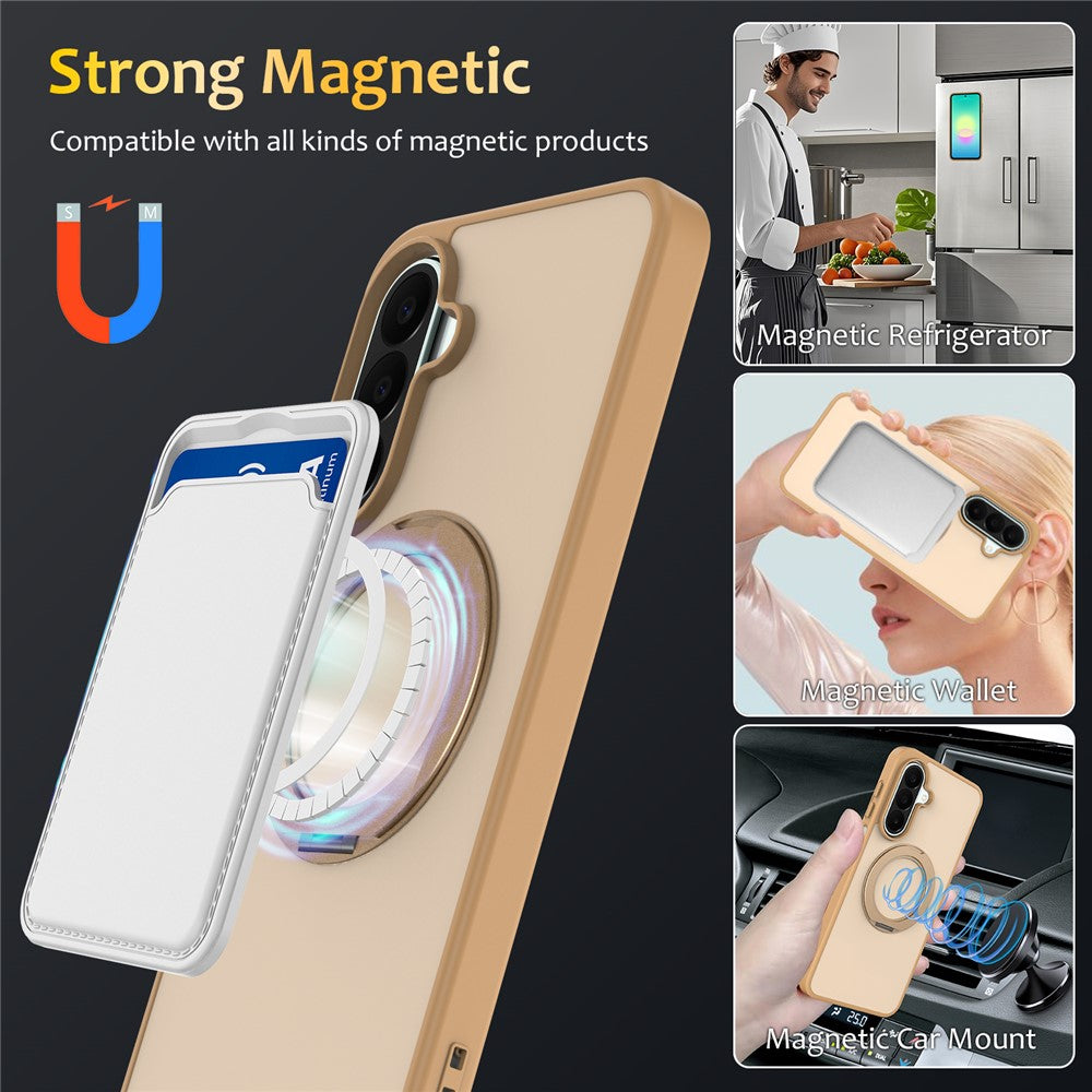 Samsung Galaxy A15 5G / Galaxy A15 4G-cover med roterbart magnetisk stativ, PC + TPU Skin-Touch-mobilcover
