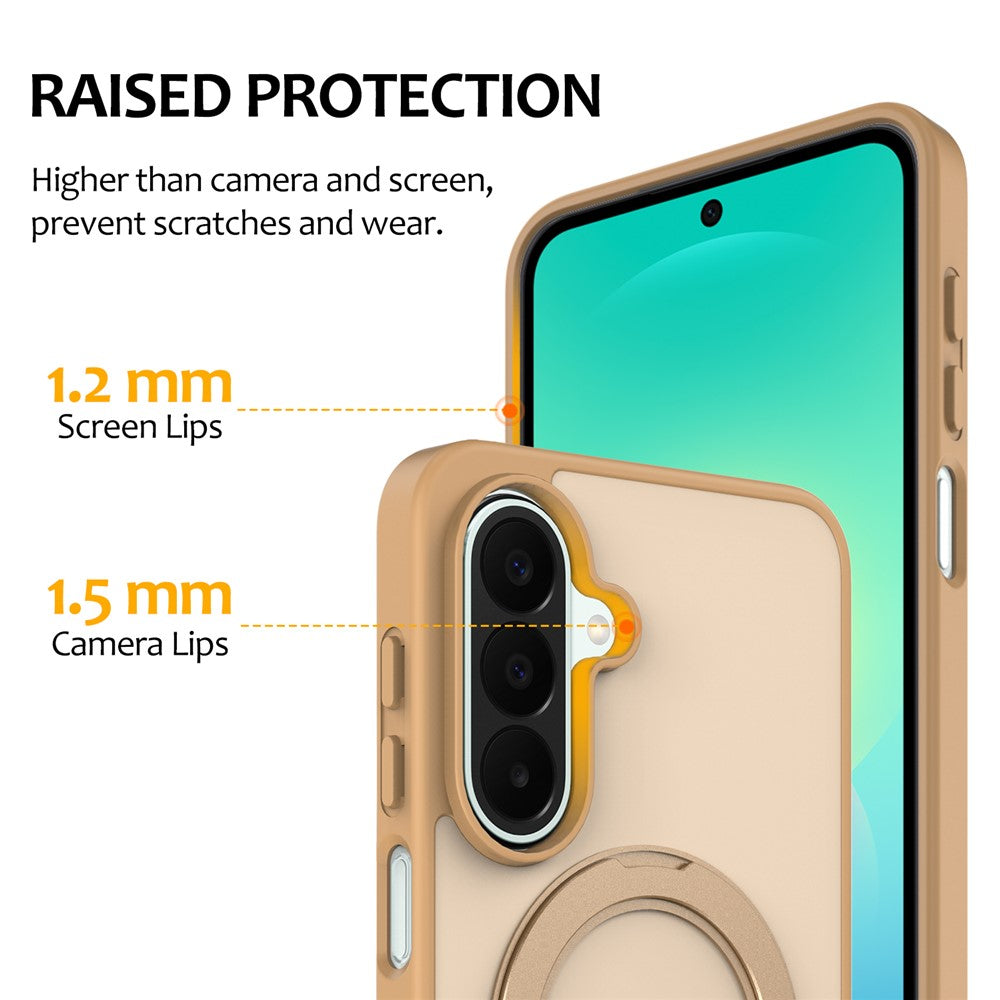 Samsung Galaxy A15 5G / Galaxy A15 4G-cover med roterbart magnetisk stativ, PC + TPU Skin-Touch-mobilcover