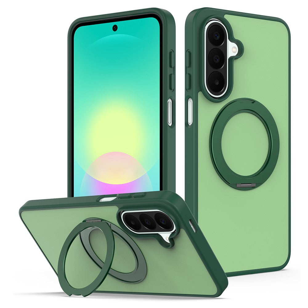 For Samsung Galaxy A25 5G (Global) (161mm) Case with Rotating Magnetic Kickstand PC + TPU Skin-Touch Phone Cover