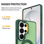 Samsung Galaxy S24 Ultra-skal med roterande magnetiskt stativ PC + TPU Skin-Touch-mobilskal